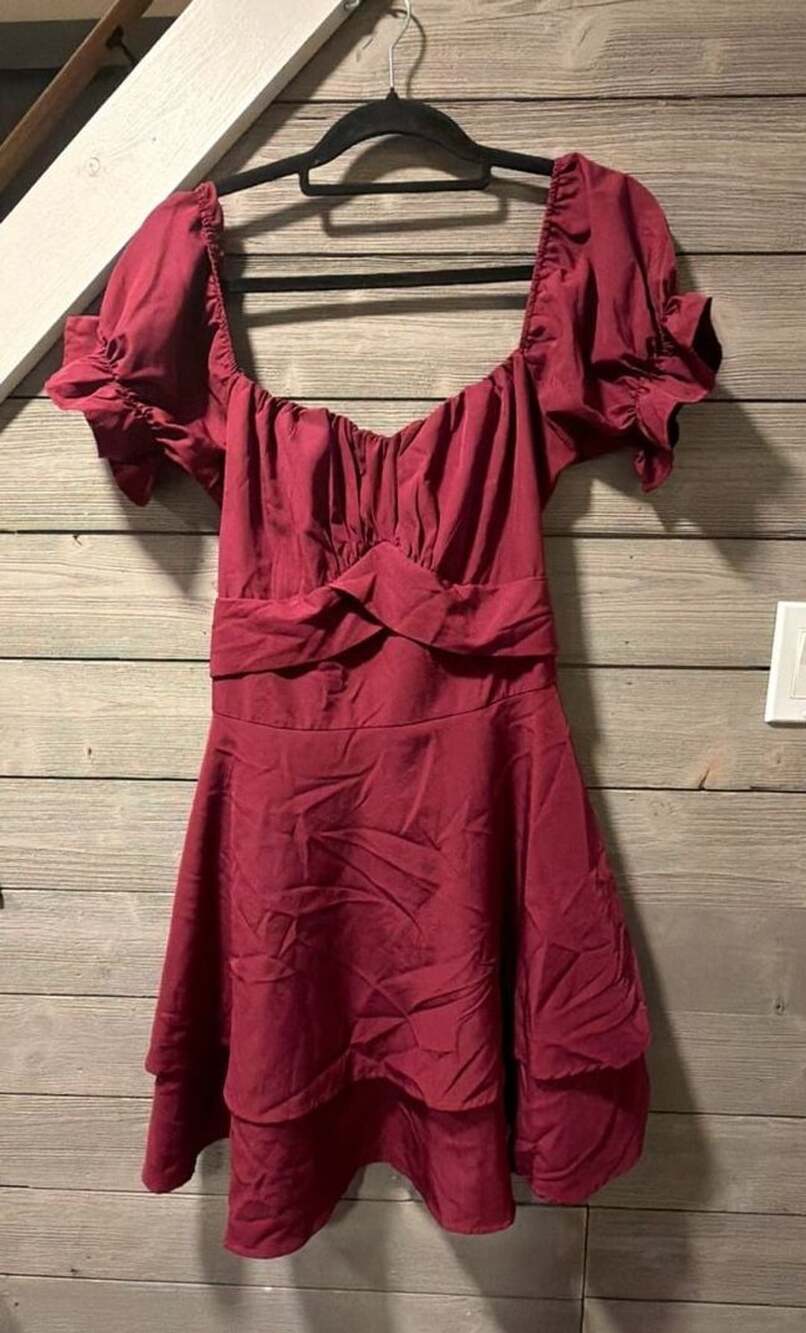 Lyaner Tie Back Off Shoulder Dress Size XL Red Mini